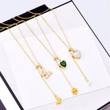 316L Stainless Steel Sea Shell Butterfly Heart Pendant Necklace Jewelry