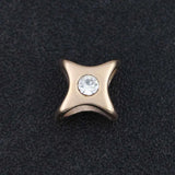 316L Stainless Steel 5mm Bead Charms Crystal for Leather Bracelet DIY