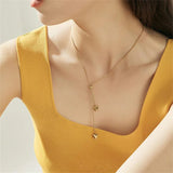 316L Stainless Steel Heart Shaped Pendant Necklace for Women