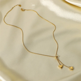 316L Stainless Steel Heart Shaped Pendant Necklace for Women