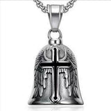 316L Stainless Steel Angel Cross Wind Chime Pendant Necklaces