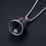 316L Stainless Steel Angel Cross Wind Chime Pendant Necklaces