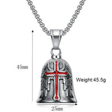 316L Stainless Steel Angel Cross Wind Chime Pendant Necklaces