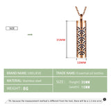 316L Stainless Steel Aromatherapy Locket Chain Necklace Essential Oil Diffuser