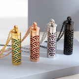 316L Stainless Steel Aromatherapy Locket Chain Necklace Essential Oil Diffuser