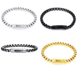 316L Stainless Steel BOX Chain Bracelet for Men Women