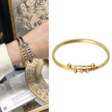 Golden 18K Cuff Bracelet Party Gift Charm Women Bangle Jewelry