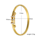 Golden 18K Cuff Bracelet Party Gift Charm Women Bangle Jewelry