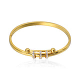 Golden 18K Cuff Bracelet Party Gift Charm Women Bangle Jewelry