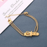 3-Layer Chain Bracelet Stainless Steel Streetwear Punk Jewelry