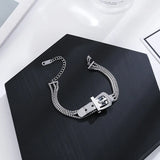 3-Layer Chain Bracelet Stainless Steel Streetwear Punk Jewelry