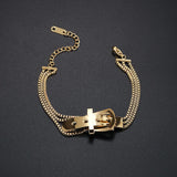 3-Layer Chain Bracelet Stainless Steel Streetwear Punk Jewelry