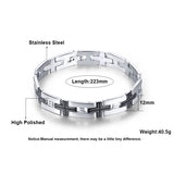 316L Stainless Steel Cross Chain Link Bracelet