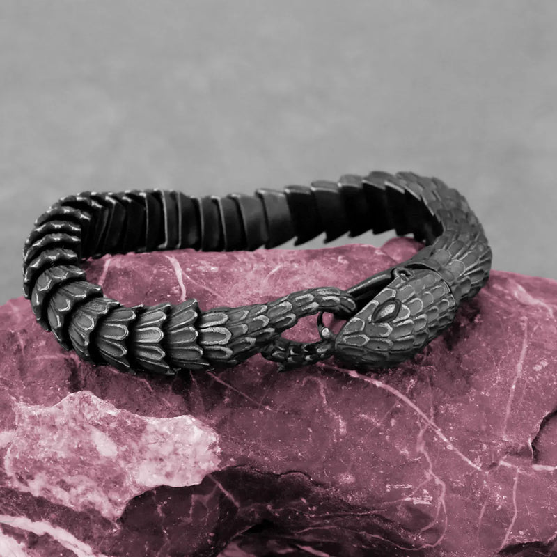 316L Stainless Steel Snake Chain Bracelet - Hip Hop Charm Biker Gothic Gift