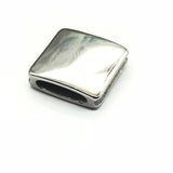 316L Stainless Steel Square Beads Custom Logo Charm Spacer for Jewelry Making