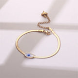 316L Stainless Steel Eye Charm Bracelet for Women Rustproof Girls Wrist