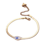 316L Stainless Steel Eye Charm Bracelet for Women Rustproof Girls Wrist