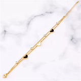 316L Stainless Steel Bracelet Natural Shell Heart Butterfly Charm