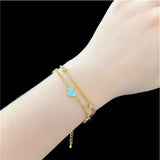 316L Stainless Steel Bracelet Natural Shell Heart Butterfly Charm