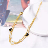 316L Stainless Steel Bracelet Natural Shell Heart Butterfly Charm