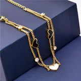 316L Stainless Steel Bracelet Natural Shell Heart Butterfly Charm