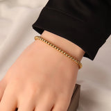 316L Stainless Steel Bead Bracelet 4MM Chain Couple Bracelets Jewelry Gift