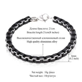 316L Stainless Steel Men's Box Link Chain Bracelet H685