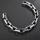 316L Stainless Steel Long Link Chain Punk Bracelet for Men & Women