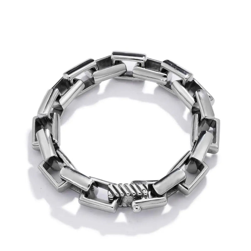 316L Stainless Steel Long Link Chain Punk Bracelet for Men & Women