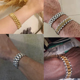 316L Stainless Steel Bracelet 15MM Wide Watch Chain Men's Bracelet