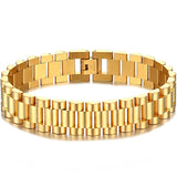 316L Stainless Steel Bracelet 15MM Wide Watch Chain Men's Bracelet