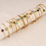 316L Stainless Steel Women's Bracelet Turquoise Pendant Chain