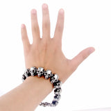 316L Stainless Steel High Biker Skull Charms Bracelet Chain Bracelets & Bangles