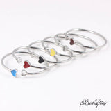 316L Stainless Steel Heart Charm Bracelet Set for Women