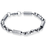 316L Stainless Steel Men's Charm Link Chain Bracelet Jewelry 2016