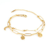 316L Stainless Steel Bracelets For Women Heart Charms Chain Bracelets