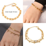 316L Stainless Steel Bracelets For Women Heart Charms Chain Bracelets