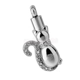 316L Stainless Steel Cat Urn Necklace Keepsake Memorial Cremation Pendant