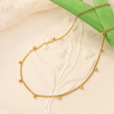 316L Stainless Steel Mini Beads Charm Necklace for Women