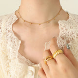 316L Stainless Steel Mini Beads Charm Necklace for Women