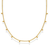 316L Stainless Steel Mini Beads Charm Necklace for Women