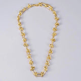 316L Stainless Steel Chains Statement Necklaces For Women Golden Texture Collar
