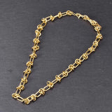 316L Stainless Steel Chains Statement Necklaces For Women Golden Texture Collar