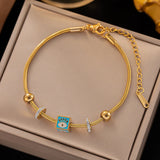 Tree of Life Zircon Bracelet Stainless Steel Charm Wrist Jewelr
