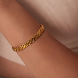 Chunky Cuban Chain Bracelet 18K PVD Plated for Women