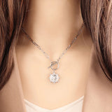 Vintage Coin Pendant Necklace for Women Thick Chain Choker