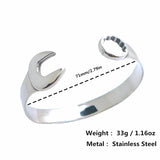 316L Stainless Steel Polishing Spanner Bangle Bracelet
