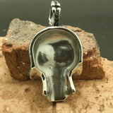316L Stainless Steel Punk Gothic Flaming Stone Biekr Pendant