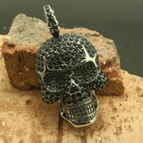 316L Stainless Steel Punk Gothic Flaming Stone Biekr Pendant