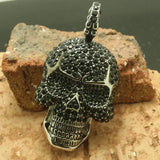 316L Stainless Steel Punk Gothic Flaming Stone Biekr Pendant